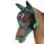 Hy Equestrian Mesh Full Mask with Ears and Nose - Black/Teal